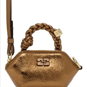 Ganni Bou Nano Mini Bronze Metallic